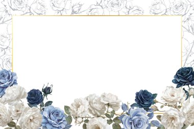Düzenlenebilir Şablon Vintage Çiçek Çerçeve Tasarımı