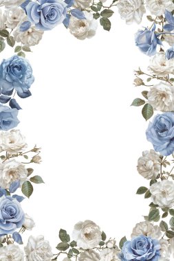 Düzenlenebilir Şablon Vintage Çiçek Çerçeve Tasarımı