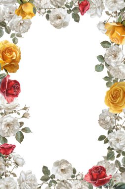 Düzenlenebilir Şablon Vintage Çiçek Çerçeve Tasarımı