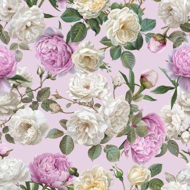 Kumaş, Duvar Kağıdı ve Daha fazlası için Güzel ve Güzel Bahar Çiçekleri Deseni