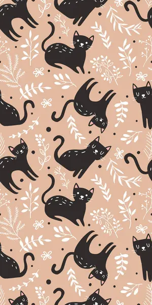 Sevimli siyah kedi Kusursuz Temalı