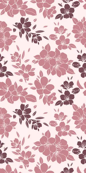Kumaş, Duvar Kağıdı ve Daha fazlası için Güzel ve Güzel Bahar Çiçekleri Deseni
