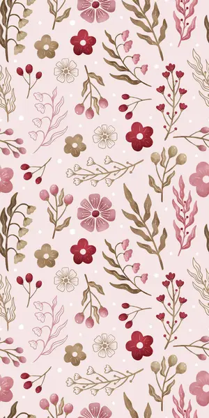Kumaş, Duvar Kağıdı ve Daha fazlası için Güzel ve Güzel Bahar Çiçekleri Deseni
