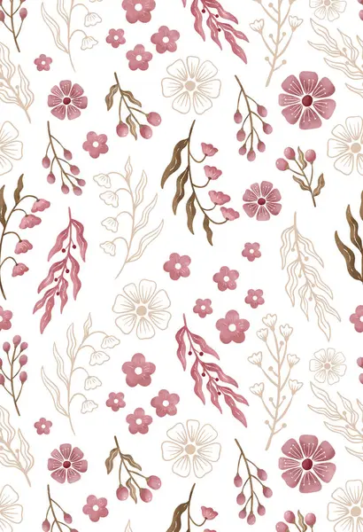 Kumaş, Duvar Kağıdı ve Daha fazlası için Güzel ve Güzel Bahar Çiçekleri Deseni