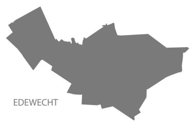 Öte yandan Alman şehir haritası gri illüstrasyon silüeti şekli