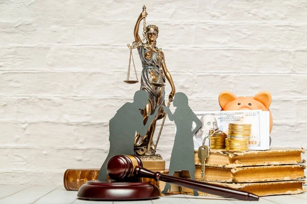 Silhouette Symbol Child Custody Family Law Proceedings Divorce Mediation Legal Royalty Free Stock Obrázky