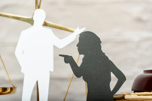 Man shouting on woman. Shadows silhouette of couple having quarrel, family problems, conflicts in relationships.