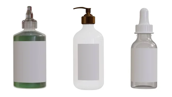 Schoonheidscontainers Klaar Crème Lotion Spray Olie Shampoo Handzeep Gel Melk — Stockfoto