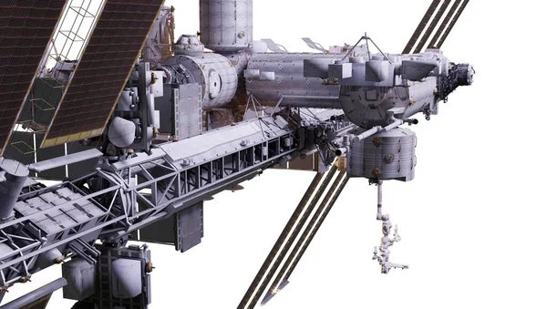 Nemzetközi Űrállomás Renderelés Kép Elemeit Nasa Bocsátotta Rendelkezésre — Stock Fotó