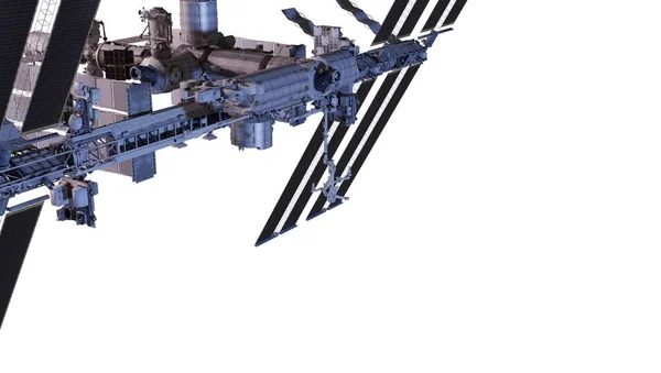 国际空间站 3D渲染 美国航天局提供的这一图像的要素 — 图库照片