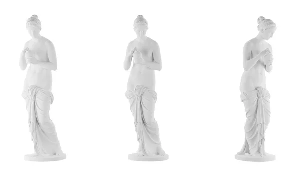 Several Views Classical Sculptures Granite Transparent Background Rendering — Stock Photo, Image