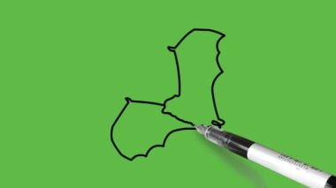 Açık ve koyu kestane rengi, kahverengi ve gri renkli, soyut yeşil arka planda siyah çizgili yarasa uçan hayvan çiz