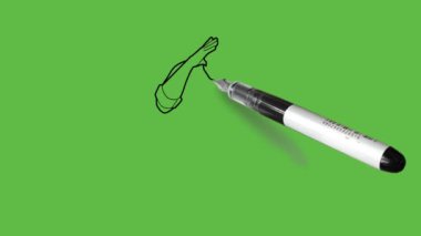 Koyu tenli, üzgün bir genç adam çizer sağ elini başının üstüne koyar ve açık mavi gömlek, siyah pantolon, kahverengi kemer ve soyut yeşil arka planda siyah çizgili ayakkabılar giyerek derin düşünür.