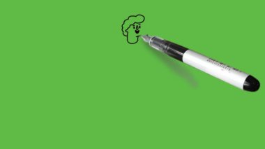 Genç bir çocuk öne doğru eğilip ellerini boynuna yakın tutsun. Kırmızı gömlek, gri pantolon ve soyut yeşil arka planda siyah çizgili beyaz ayakkabılar giysin.