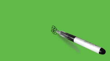 Genç adam diz çöküp ağlayarak yere çök. Kollarını aç ve elini ters çevir. Siyah çizgili, soyut yeşil ekran arkaplanı olan kağıtlar.    