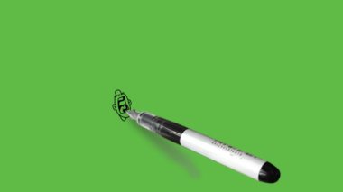 Genç adam diz çöküp yüksek sesle ağla. Kolunu düz tut. Yumruğunu kaldır, kravat tak ve soyut yeşil perde arkasında siyah çizgili giyin.     