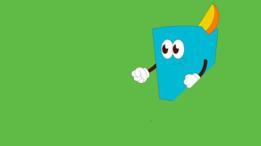 Yeşil arkaplanda birlikte eğlenen bir çift mavi konteynır çiz