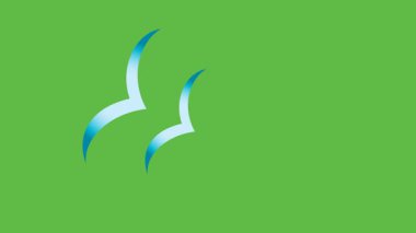 bir dizi birleşik kahverengi çiçek çiz mavi yapraklı dekorasyon ve yeşil ekran arka planında birkaç kelebek