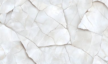 A close-up view of a textured white stone surface with natural cracks and patterns, ideal for backgrounds and artistic projects. clipart