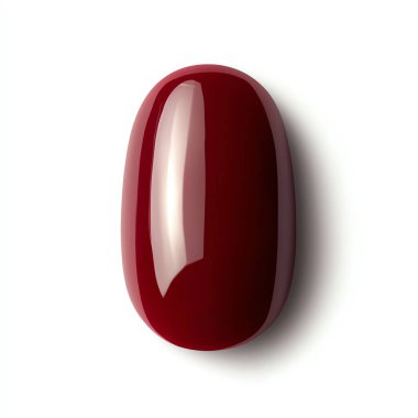 Glossy red nail polish swatch on a clean background, perfect for beauty, fashion, and cosmetic designs. clipart