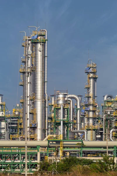 Petrol Gaz Rafinerisi May Petrol Üretim Petrokimya Fabrikası Deniyor Çelik — Stok fotoğraf