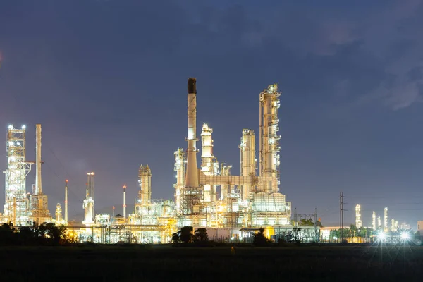 Oil Gas Refinery Plant May Called Petroleum Production Petrochemical Plant — Stockfoto