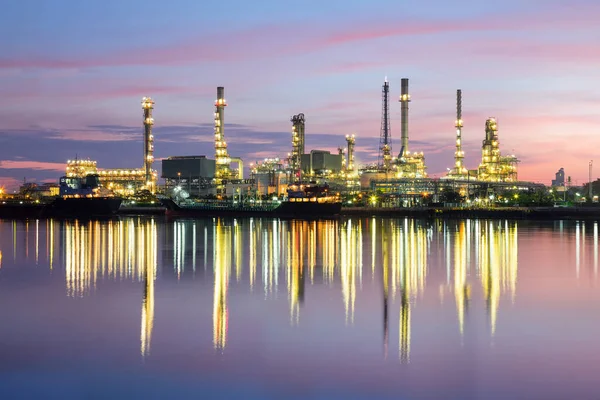 Oil Gas Refinery Plant May Called Petroleum Production Petrochemical Plant —  Fotos de Stock