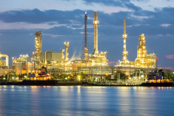 Oil Gas Refinery Plant May Called Petroleum Production Petrochemical Plant —  Fotos de Stock