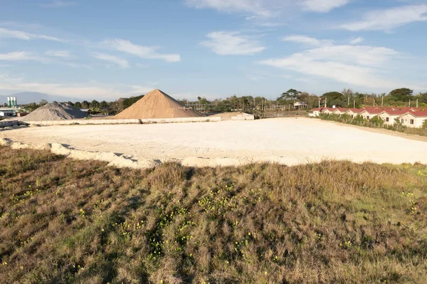 Land Field Soil Backfill Aerial View Include Landscape Empty Vacant —  Fotos de Stock