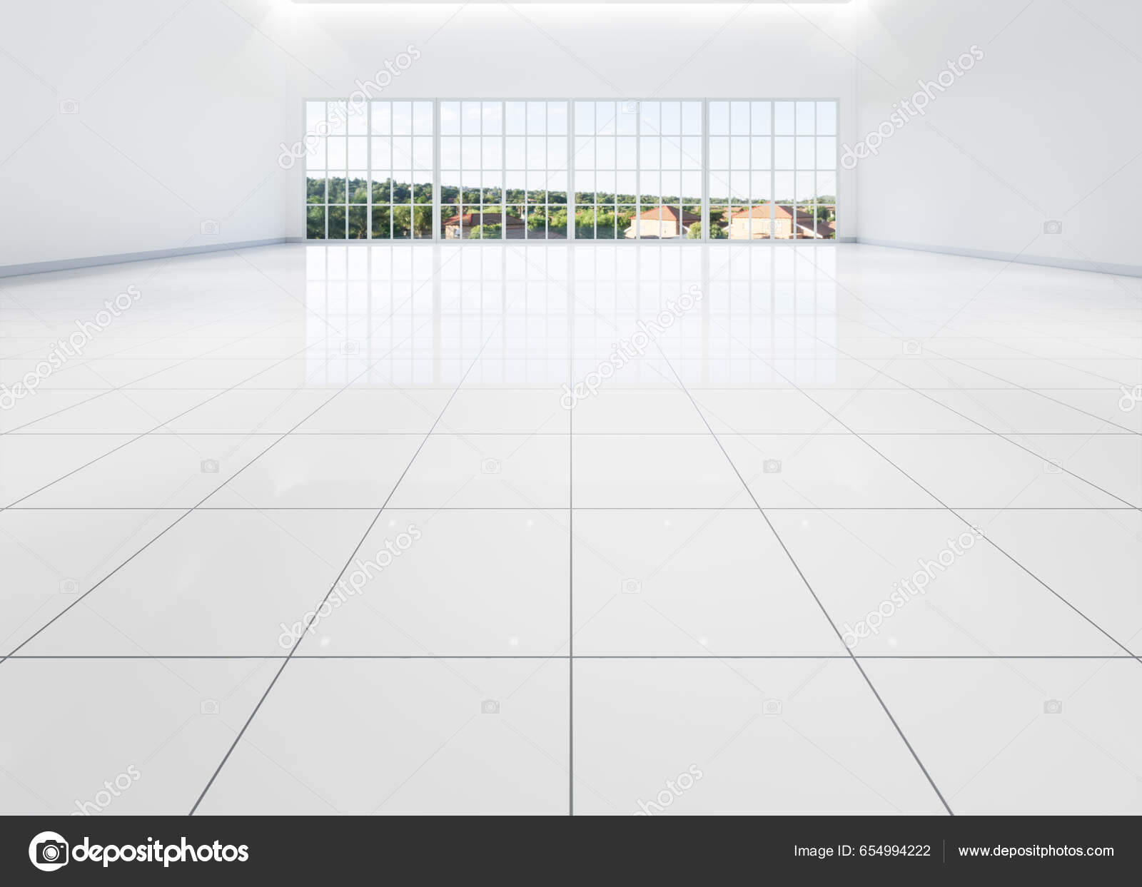Surface De Béton Vide Avec La Lumière De La Fenêtre Sur L'arrière-plan