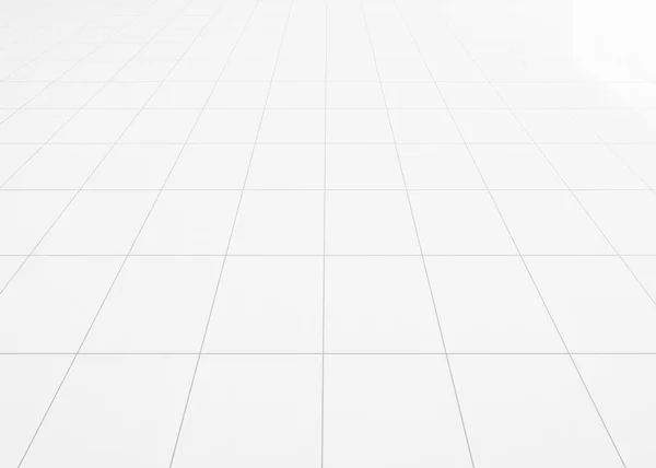 Rendering Del Pavimento Piastrelle Bianche Con Linea Griglia Pattern Texture — Foto Stock