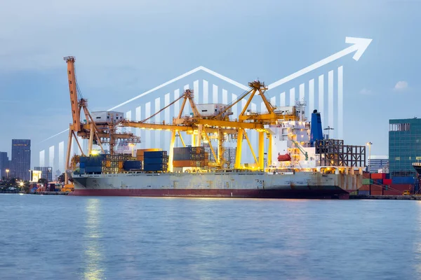 Cargo Ship Cargo Container Work Crane Dock Port Harbour Freight — Stock Photo, Image