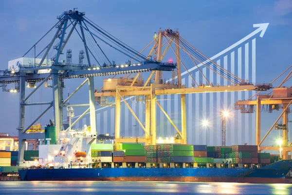 Cargo Ship Cargo Container Work Crane Dock Port Harbour Freight — Photo
