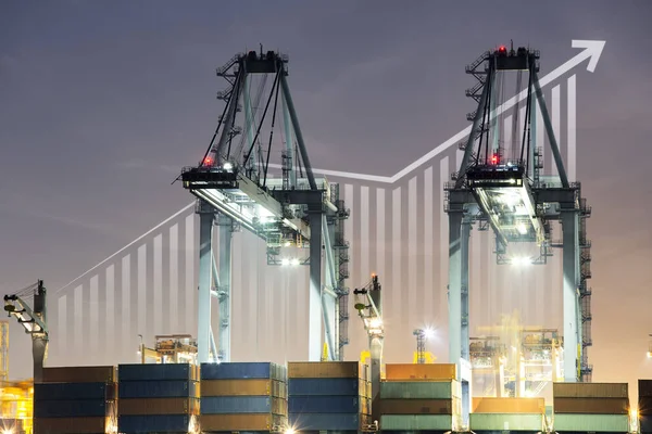 Cargo Ship Cargo Container Work Crane Dock Port Harbour Freight — 图库照片