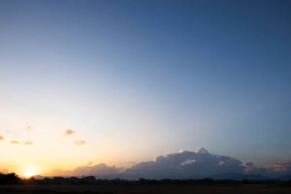 Beautiful Sky Cloud High Landscape Include Space Light Nature Sunset — Stock Photo, Image