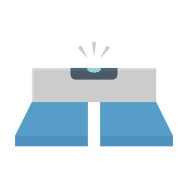 Döşeme inşaatı ya da yenileme vektör simgesi. Ev inşaatı için kurulacak, yerleştirilecek ve ölçülecek ruh seviyesi araçlarını içerir. Banyo, duş odası işçi, işçi ya da inşaatçı tarafından