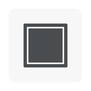 Kare kutu düz kanal vektör ikonu. Tavana yerleştirmek için galvanize çelik levhadan havalandırma, havalandırma ve havalandırma sistemlerine sıcak soğuk hava sağlamak için boru tübü..