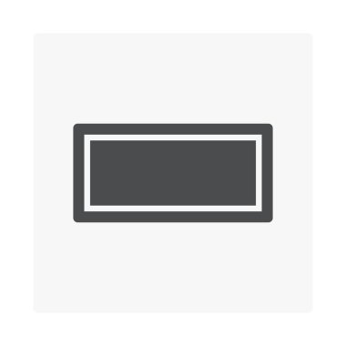 Dikdörtgen kutu düz kanal vektör simgesi. Tavana yerleştirmek için galvanize çelik levhadan havalandırma, havalandırma ve havalandırma sistemlerine sıcak soğuk hava sağlamak için boru tübü..