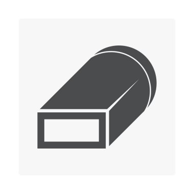 Havalandırma kanalı element vektör simgesini kare yuvarlayın. Hvac veya havalandırma ve havalandırma sistemlerine sıcak soğuk hava sağlamak için tavana boru döşemesi yapmak için galvanize çelik levha.