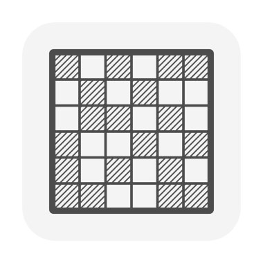 Mozaik fayans ya da seramik fayans vektör ikonu. Duvar iç mimarisi için küçük kare geometrik tasarımı olan dekorasyon malzemeleri. Banyo, mutfak ve duş odası için kare desenli..