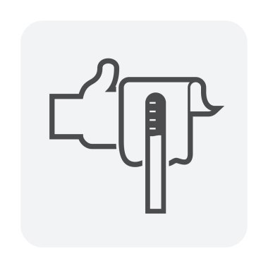 Motor yağı yağ seviyesi kontrol vektör simgesi dipstick, bez, el tamircisi içerir. Servis, teftiş, araba bakımı, otomobil, yağlama için otomobil aracı.