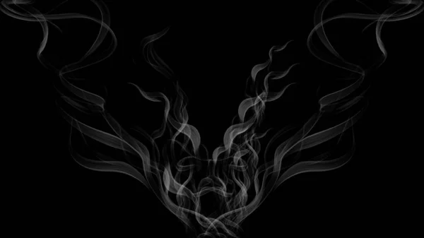 Abstrakcyjne Tło Kołem Parowym Ramą Dymną Białym Tłem Dymnym Czarnym — Zdjęcie stockowe
