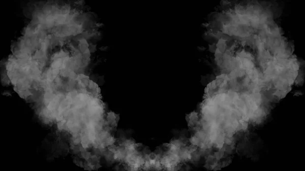 Абстрактный Фон Паровым Колесом Дымовая Рамка Белый Дымовой Фон Черным — стоковое фото