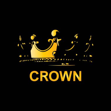 Crown logo resimleme şablonu tasarımı