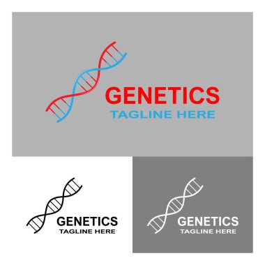 DNA Logo Vektör Tasarım Şablonu