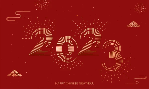 Αφηρημένη 2023 Γραμματοσειρά Σχεδιασμό Κινεζική Νέο Έτος Ευχετήρια Κάρτα Αφίσα Διάνυσμα Αρχείου
