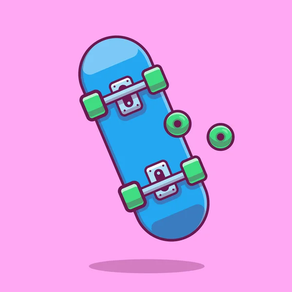 Skate Cartoon Vector Icon Ilustração Sport Object Icon Concept Vetor — Vetor de Stock