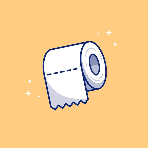 Toaletní Papír Roll Cartoon Vector Icon Ilustrace Zdravotní Objekt Icon — Stockový vektor