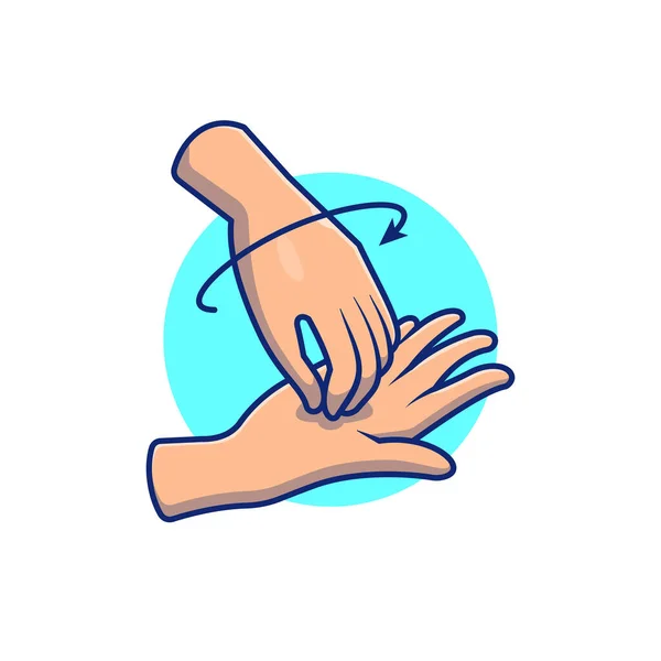 Tvätt Hand Tecknad Vektor Ikon Illustration Peoplemedical Icon Concept Isolerad — Stock vektor