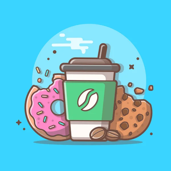 Cute Coffee Cup Cartoon Vector Icon Illustration. Food And Drink Icon  Concept Isolated Premium Vector. Flat Cartoon Style 8971135 Vector Art at  Vecteezy